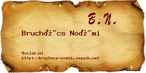 Bruchács Noémi névjegykártya